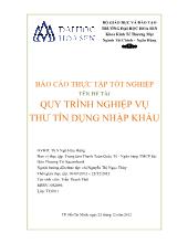 Đề tài Quy trình nghiệp vụ thư tín dụng nhập khẩu