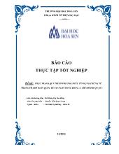 Đề tài Thực trạng quy trình phương thức tín dụng chứng từ trong thanh toán quốc tế tại ngân hàng Đông Á- Chi nhánh quận 1