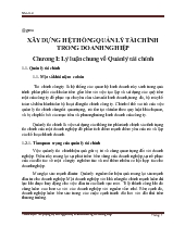 Xây dựng hệ thống quản lý tài chính trong doanh nghiệp