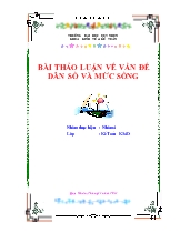 Bài thảo luận về vấn đề dân số và mức sống
