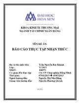 Báo cáo Thực tập nhận thức tại Công ty Cổ phần Công nghiệp Đồng Minh