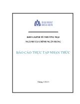 Báo cáo Thực tập nhận thức tại công ty cổ phần khoáng sản và xây dựng Bình Dương