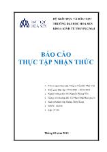 Báo cáo Thực tập nhận thức tại Công ty Cổ phần Nhật Việt