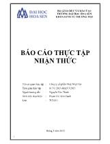Báo cáo Thực tập nhận thức tại Công ty cổ phần Nhật Nhật Tân