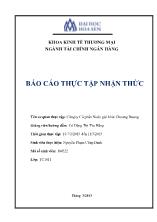 Báo cáo Thực tập nhận thức tại Công ty Cổ  phần Nước giải khát Chương Dương