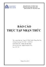 Báo cáo Thực tập nhận thức tại Công ty Cổ Phần Truyền Thông Nhân Văn
