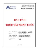 Báo cáo thực tập nhận thức tại Công ty TNHH công nghiệp thông gió Kruger Việt Nam