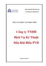 Báo cáo Thực tập nhận thức tại Công ty TNHH dịch vụ kỹ thuật dầu khí biển PVD