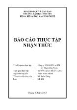 Báo cáo Thực tập nhận thức tại công ty TNHH dịch vụ và thương mại kỹ thuật Đức Nhân