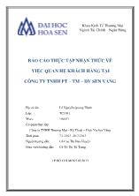 Báo cáo Thực tập nhận thức tại Công ty TNHH Phát triển- Thương mại- Dịch vụ Sen Vàng