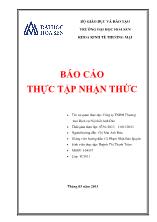 Báo cáo Thực tập nhận thức tại Công ty TNHH Thương mại Dịch vụ Nội thất Anh Đào