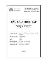 Báo cáo Thực tập nhận thức tại Công ty TNHH Thương mại – Dịch vụ  - Sản xuất Sinh Việt