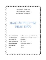 Báo cáo Thực tập nhận thức tại công ty TNHH thương mại- dịch vụ Nhân Hòa Phát