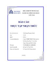 Báo cáo Thực tập nhận thức tại công ty TNHH thương mại- dịch vụ Thiên An Lộc