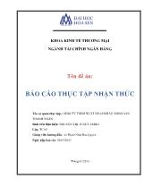 Báo cáo Thực tập nhận thức tại công ty TNHH xuất nhập khẩu nông sản Thanh Ngân