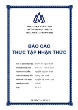Báo cáo Thực tập nhận thức tại doanh nghiệp tư nhân ôtô Ngọc Thành