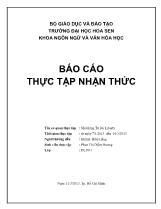 Báo cáo thực tập nhận thức tại Nhà hàng Tự Do Liberty
