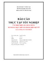 Cải thiện hiệu quả hoạt động bán hàng trực tiếp sản phẩm thiết bị ô tô của công ty Tân Phát