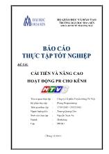 Cải tiến và nâng cao hoạt động PR cho kênh HTV3
