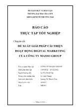 Chuyên đề Đề xuất giải pháp cải thiện hoạt động Digital Marketing của công ty Masso Group