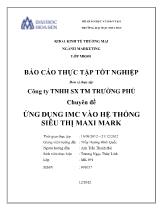 Chuyên đề Ứng dụng IMC vào hệ thống siêu thị Maxi Mark