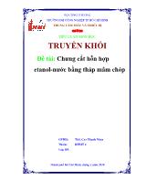 Đề tài Chưng cất hỗn hợp etanol-nước bằng tháp mâm chóp