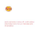 Khảo sát khách hàng về chất lượng sản phẩm chay Âu Lạc trên địa bàn thành phố Đà Nẵng