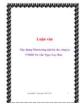 Luận văn Xây dựng Marketing nội bộ cho công ty TNHH Tư vấn Ngọc Lục Bảo