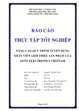 Nâng cao quy trình tuyển dụng nhân viên giới thiệu sản phẩm của Sony Electronics VietNam