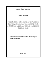 Nghiên cứu chế tạo và đặc trưng tính chất màng mỏng nanocomposite trên cơ sở ống carbon nano ứng dụng trong chế tạo oled