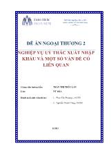 Nghiệp vụ uỷ thác xuất nhập khẩu và một số vấn đề có liên quan