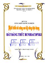 Phát triển và nâng cao kỹ năng vận dụng bất đẳng thức Bunhiacopxki
