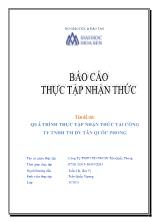Quá trình thực tập nhận thức tại công ty TNHH thương mại dịch vụ Tân Quốc Phong