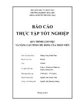 Quy trình làm việc và nâng cao tính chủ động của nhân viên