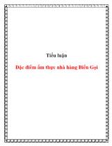 Tiểu luận Đặc điểm ẩm thực nhà hàng Biển Gọi