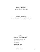Báo cáo Thực hành kỹ thuật di truyền và sinh học phân tử