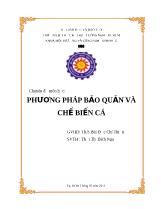 Chuyên đề Phương pháp bảo quản và chế biến cá