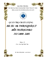 Đề tài Hệ thống quản lý môi trường theo iso 14000 - Ems