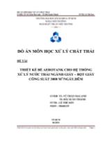 Đề tài Thiết kế bể Aerotank cho hệ thống xử lý nước thải ngành giấy - Bột giấy công suất 3000m3/ngày đêm