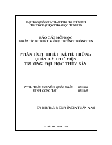 Phân tích thiết kế hệ thống quản lý thư viện trường đại học thủy sản
