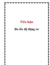 Tiểu luận Đo tốc độ động cơ