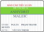 Đề tài Anhydrit maleic