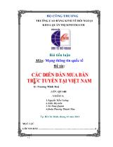 Đề tài Các diễn đàn mua bán trực tuyến tại Việt Nam