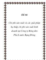 Đề tài Chi phí sản xuất và các giải pháp hạ thấp chi phí sản xuất kinh doanh tại Công ty Bóng đèn Phích nước Rạng Đông