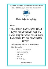 Đề tài Giải pháp đẩy mạnh hoạt động xuất khẩu bột cá sang thị trường Nhật Bản tại công ty cổ phần Kiên Hùng