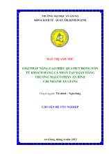 Đề tài Giải pháp nâng cao hiệu quả huy động vốn từ khách hàng cá nhân tại ngân hàng thương mại cổ phần An Bình chi nhánh An Giang