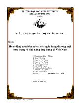 Đề tài Hoạt động mua bán nợ tại các ngân hàng thương mại thực trạng và khả năng ứng dụng tại Việt Nam