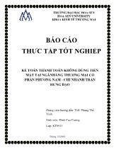 Đề tài Kế toán thanh toán không dùng tiền mặt tại ngân hàng thương mại cổ phần Phương Nam - Chi nhánh trần Hưng Đạo