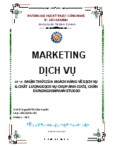 Đề tài Nhận thức của khách hàng về dịch vụ và chất lượng dịch vụ chụp ảnh cưới, chân dung nghiapham studio