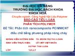 Đề tài Phân tích nanocomposite pc/mwcnt điều chế bằng phương pháp nóng chảy